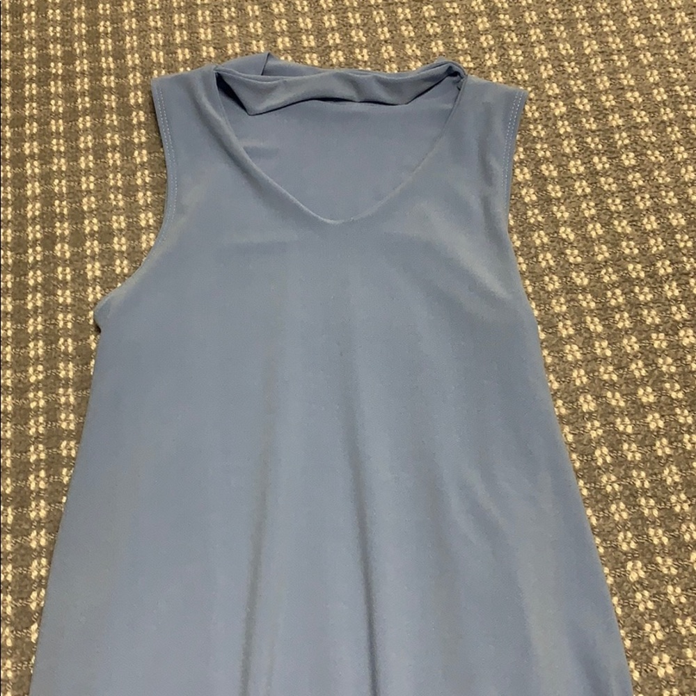 Cheryl kids sky blue swing dress with choker